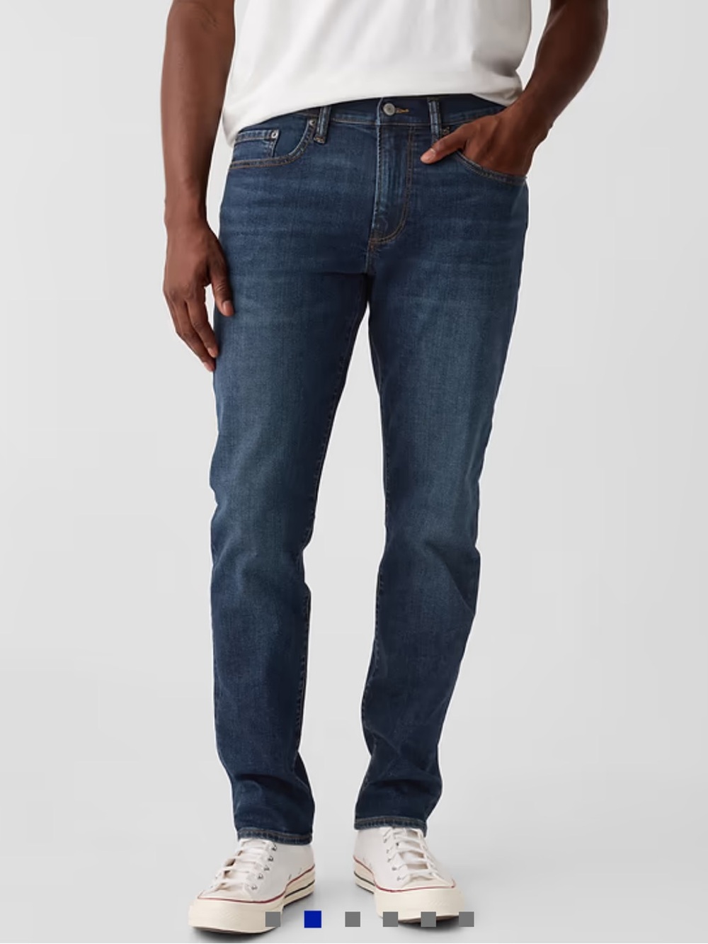GAP Slim Straight GapFlex Jeans Men's 34x36 Worn Dark Wash Fading Preppy Urban